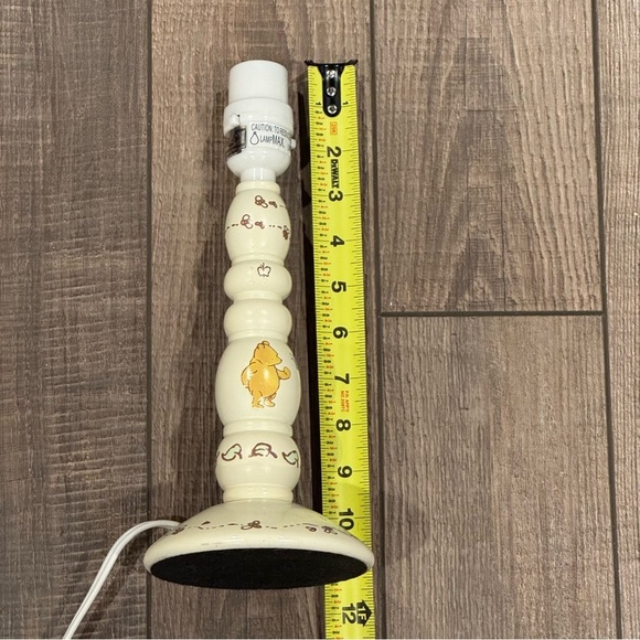 CLASSIC Winnie the Pooh Lamp Base HONEY POT Butterfies Baby Nursery Decor Works - Picture 9 of 10
